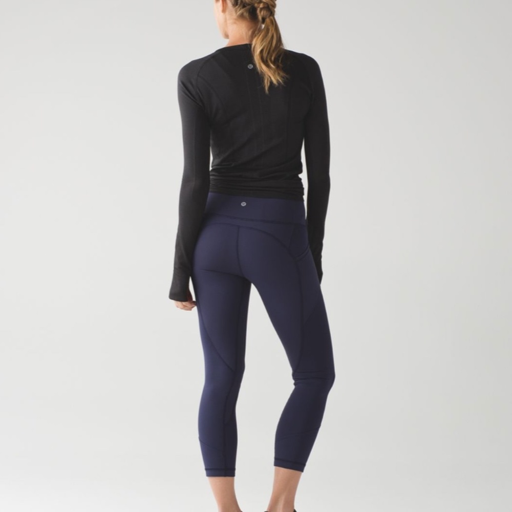 All the Right Places High-Rise Drawcord Waist Crop 23 ( Navy)